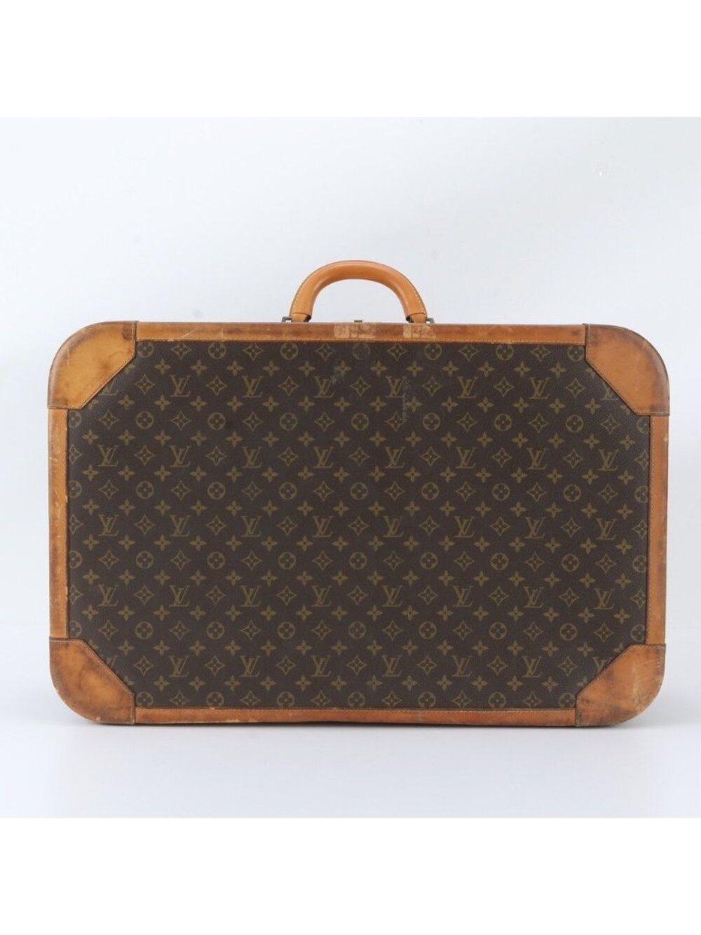 Louis Vuitton Monogram Stratos 70 Leather Trunk Hard Case Boston Bag